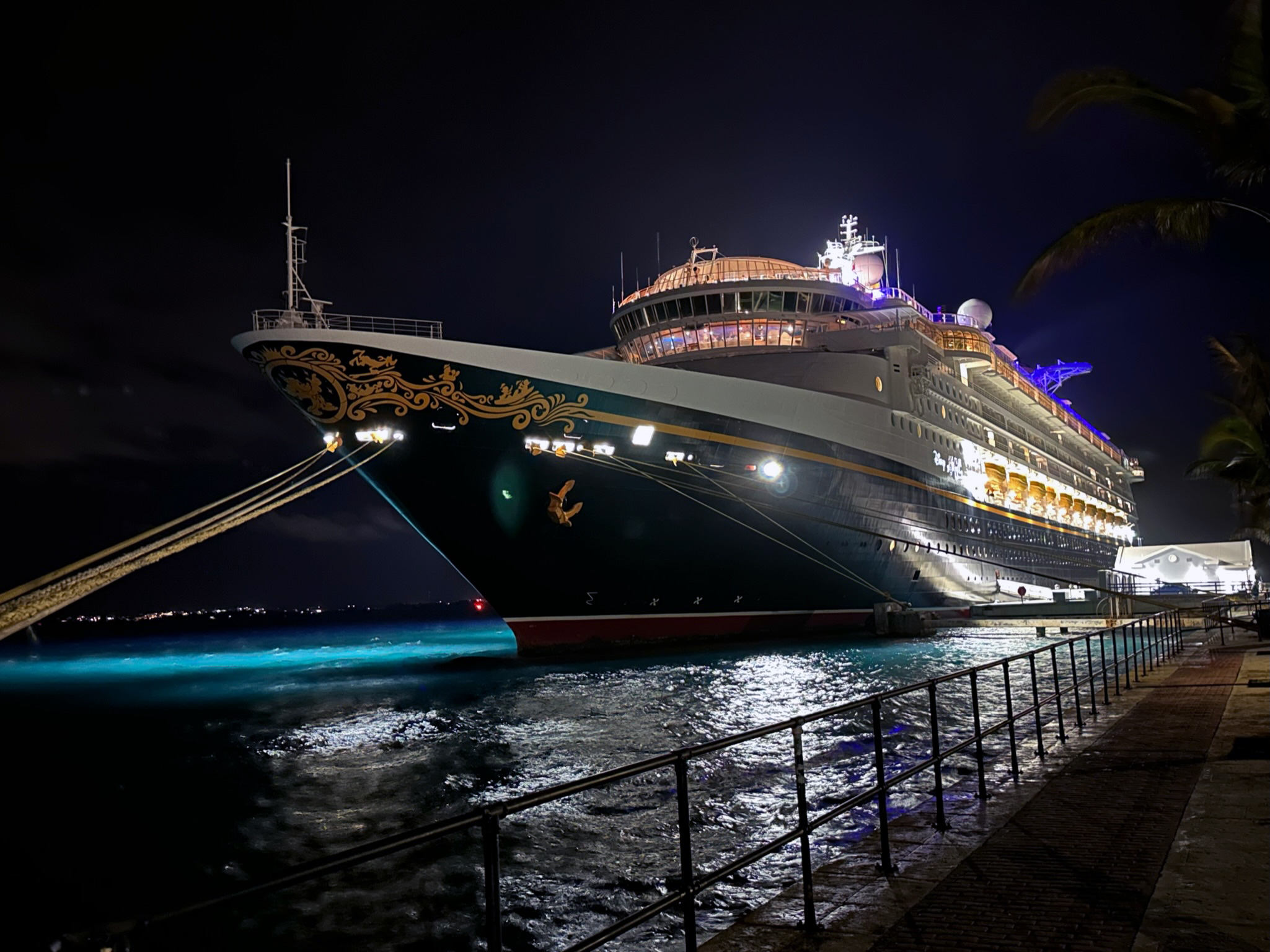 The Disney Magic at night