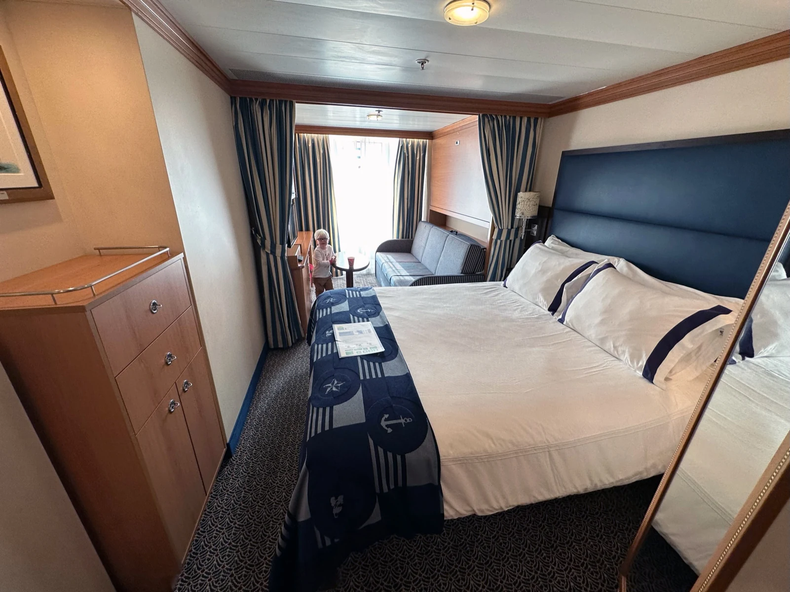 A balcony cabin photographed on Andrew’s October 2022 cruise